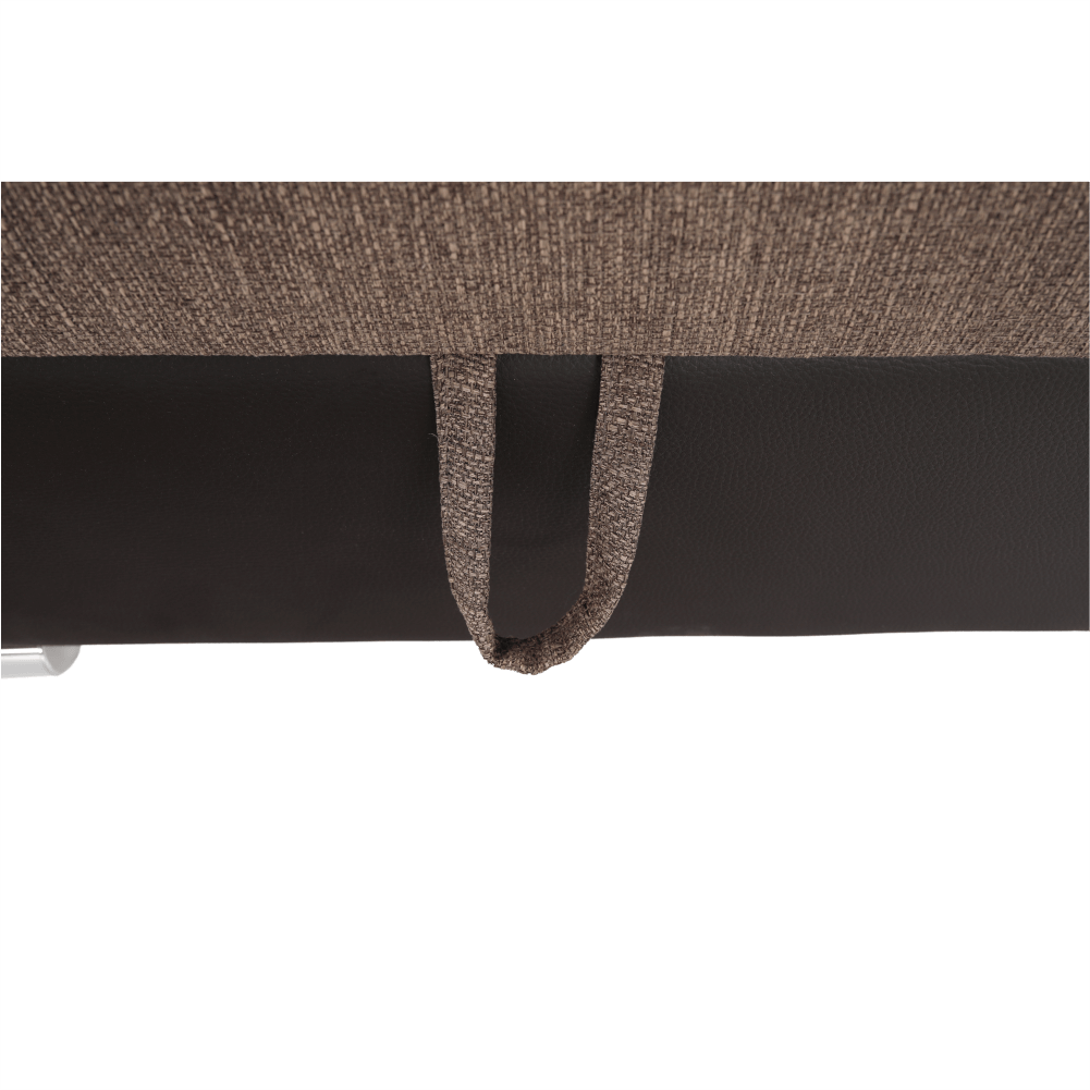 Colţar în formă de U, material textil maro/piele ecologică maro, dreapta, EMILY U