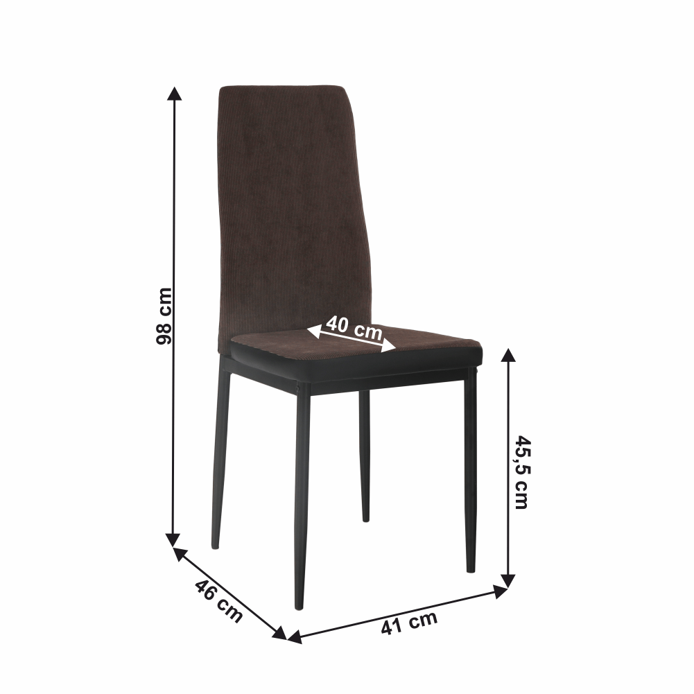 Scaun bucătărie, maro închis/negru, ENRA