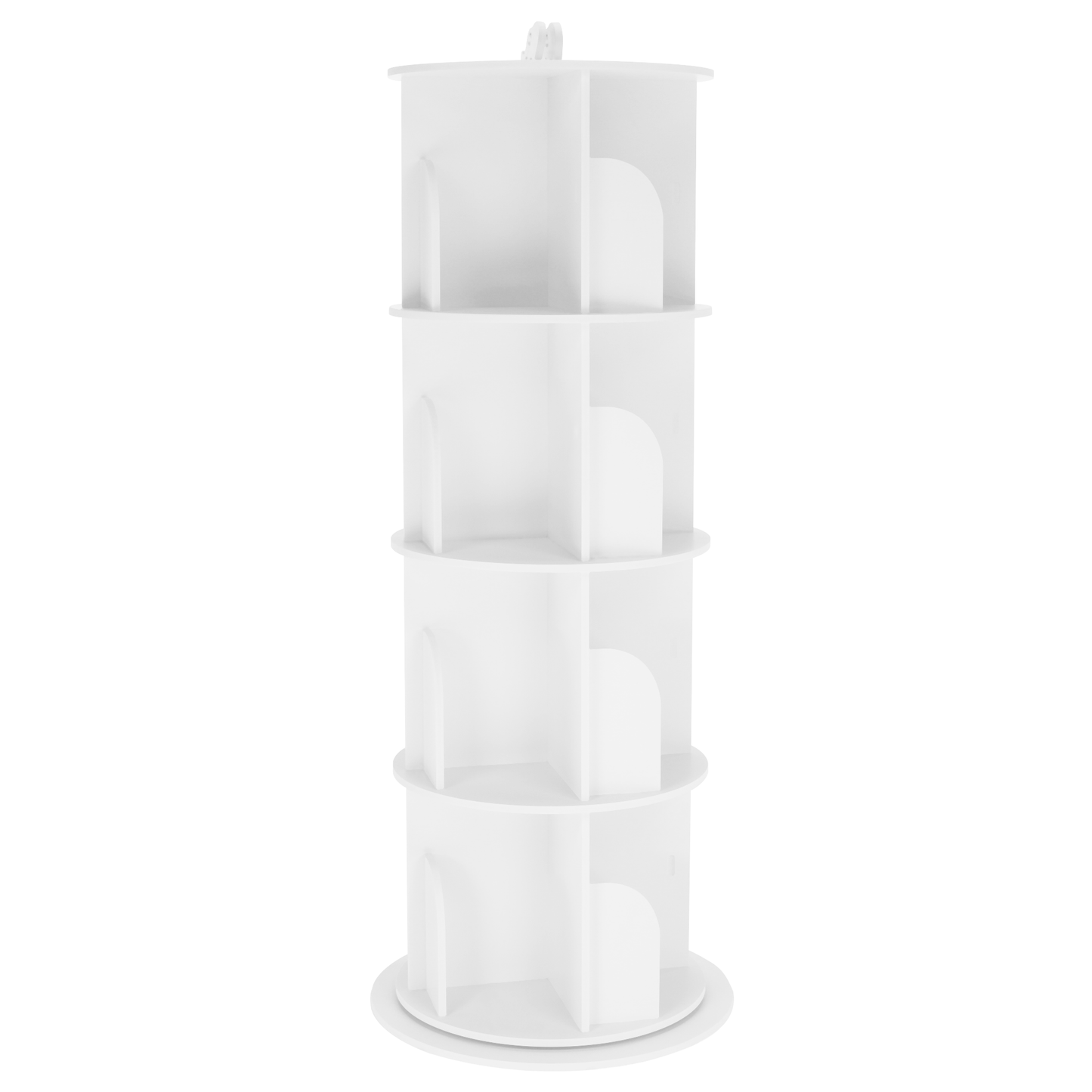 Raft pivotant, 4 poliţe, alb, ERION TIP 1 + cadou