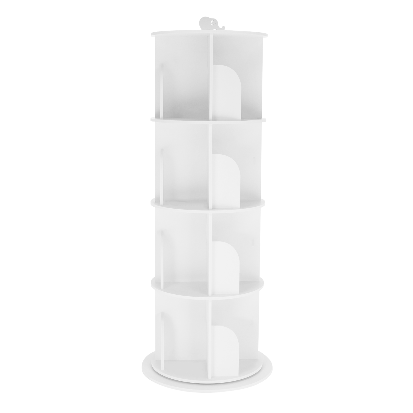 Raft pivotant, 4 poliţe, alb, ERION TIP 1 + cadou