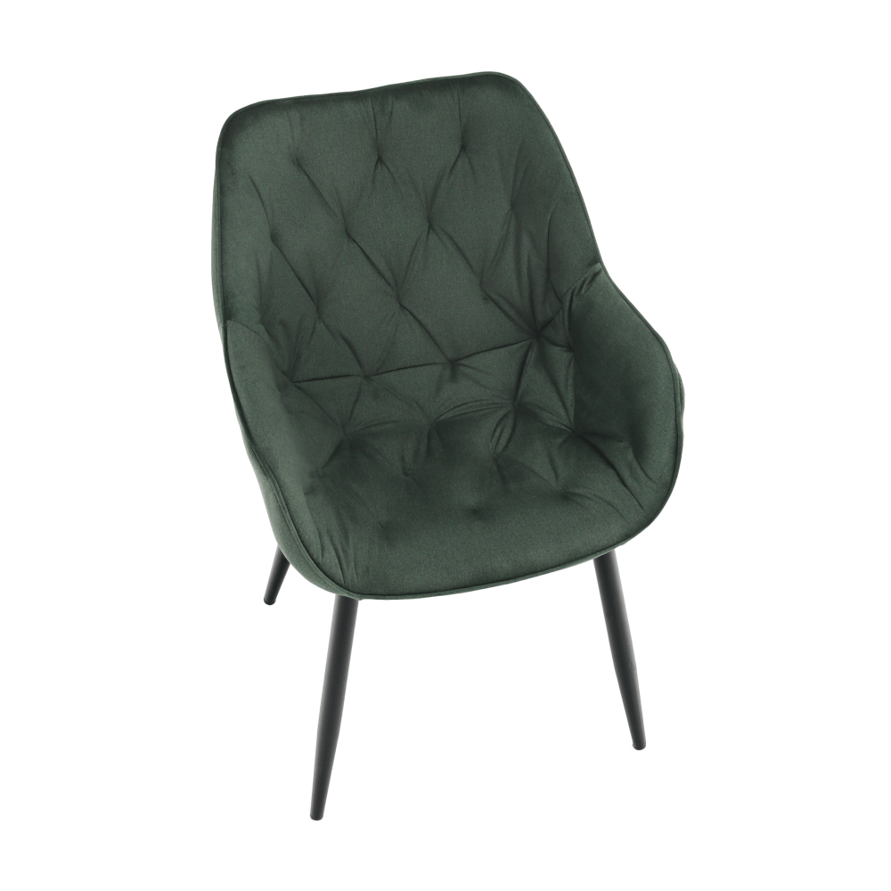 Fotoliu de design, material textil Velvet verde, FEDRIS