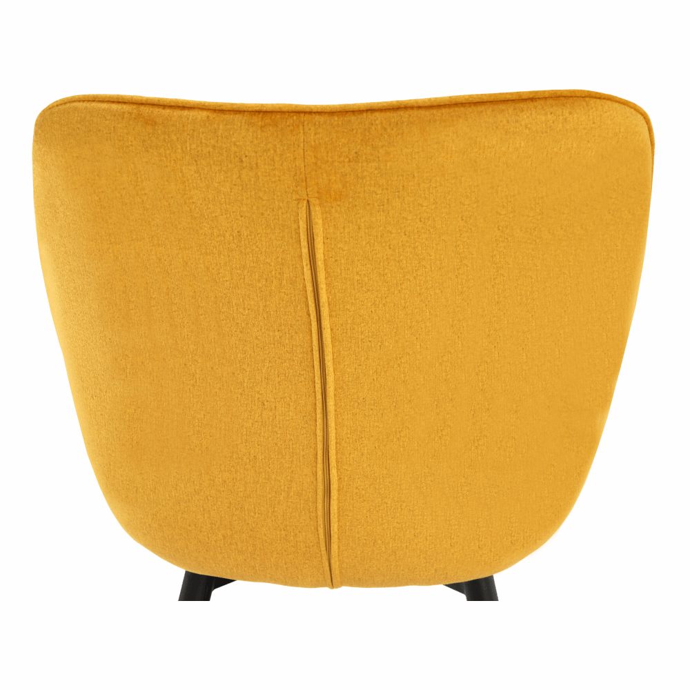 Fotoliu de design, material textil Velvet galben, FEDRIS