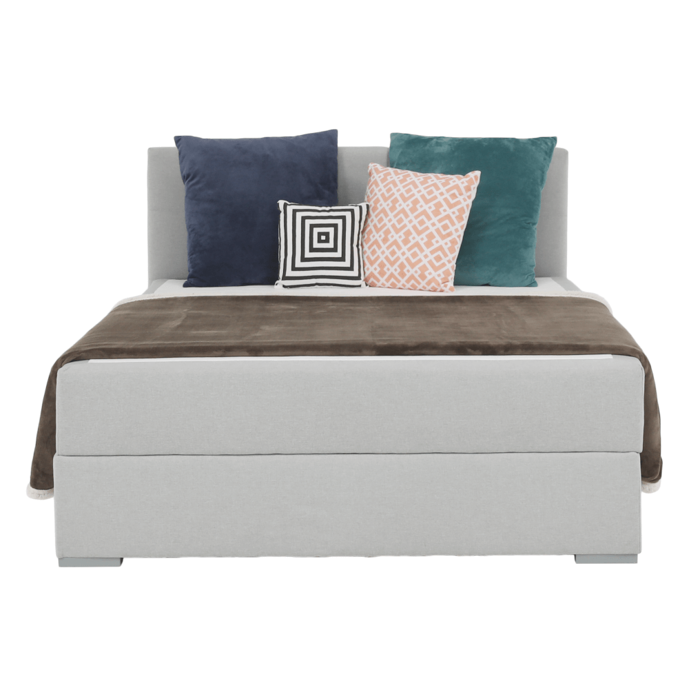 Pat tip BOXSPRING 120x200, gri deschis, FERATA KOMFORT