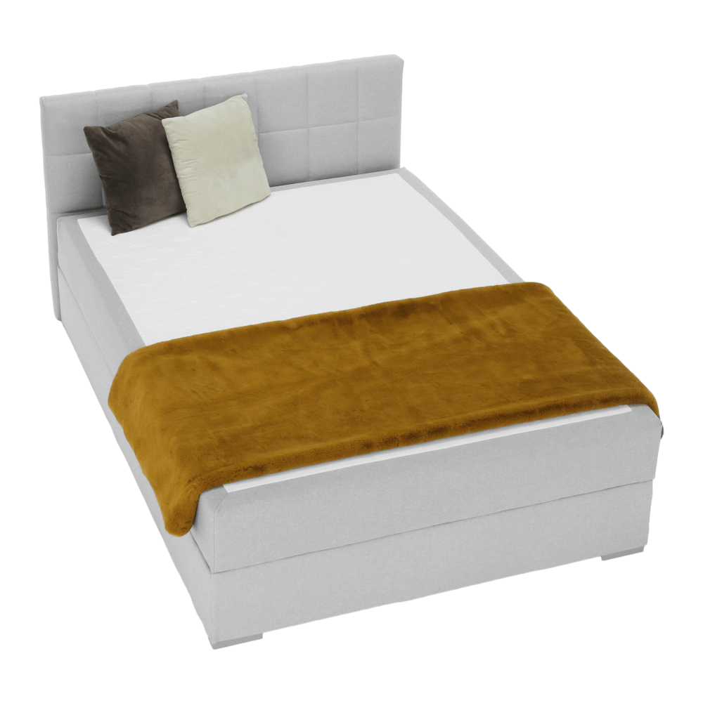 Pat tip BOXSPRING 120x200, gri deschis, FERATA KOMFORT