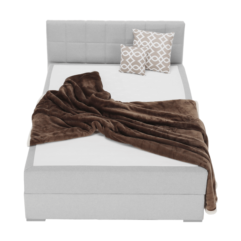 Pat tip BOXSPRING 120x200, gri deschis, FERATA KOMFORT