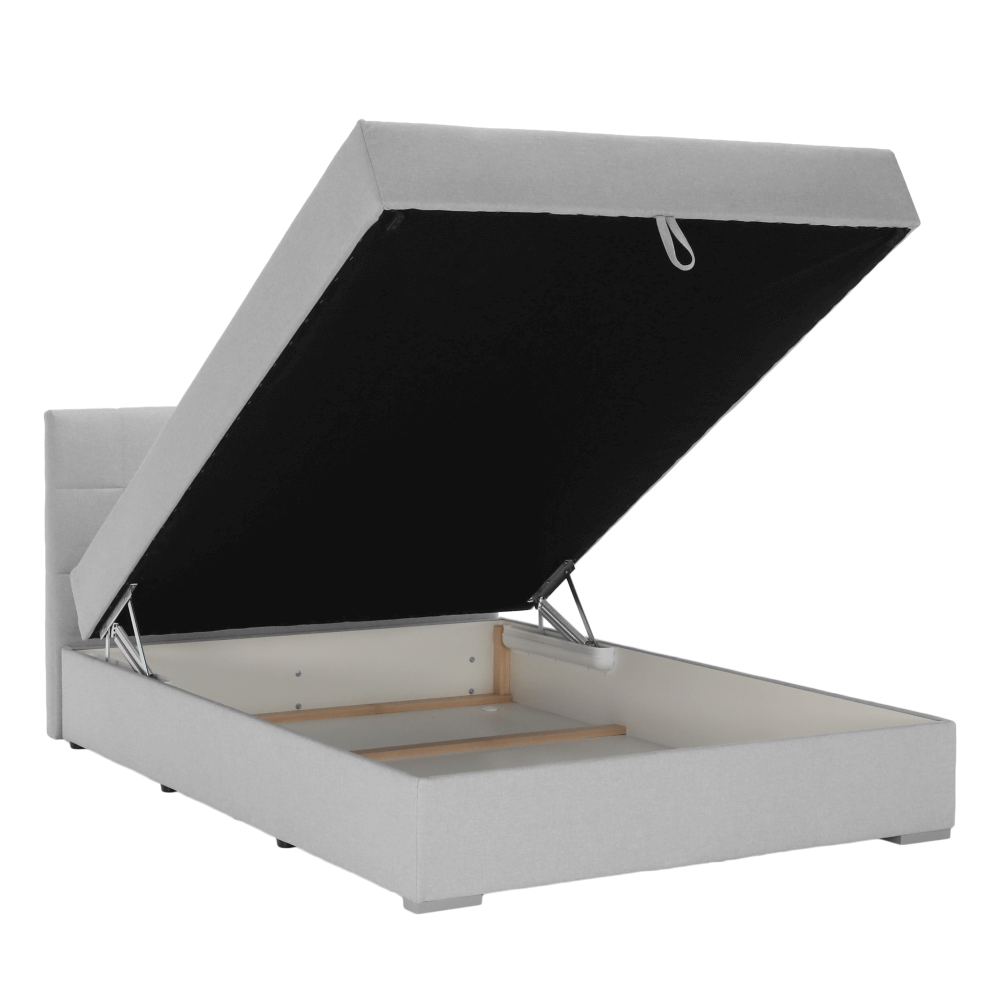 Pat tip BOXSPRING 120x200, gri deschis, FERATA KOMFORT