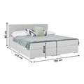 Pat tip BOXSPRING 180x200, gri deschis, FERATA KOMFORT