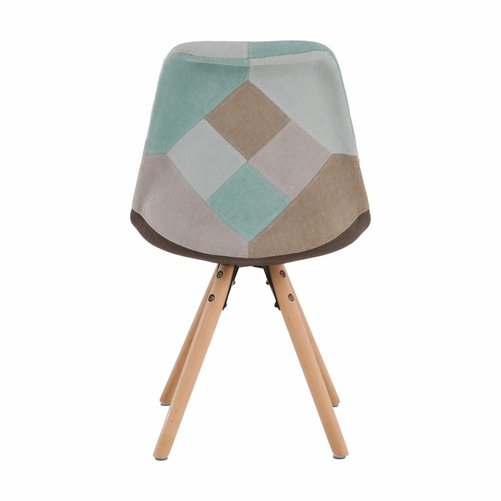 Scaun dining, patchwork mentol/maro, GLORIA