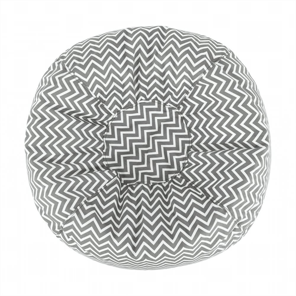 Fotoliu tip sac, gri/alb/model zig-zag, GOMBY