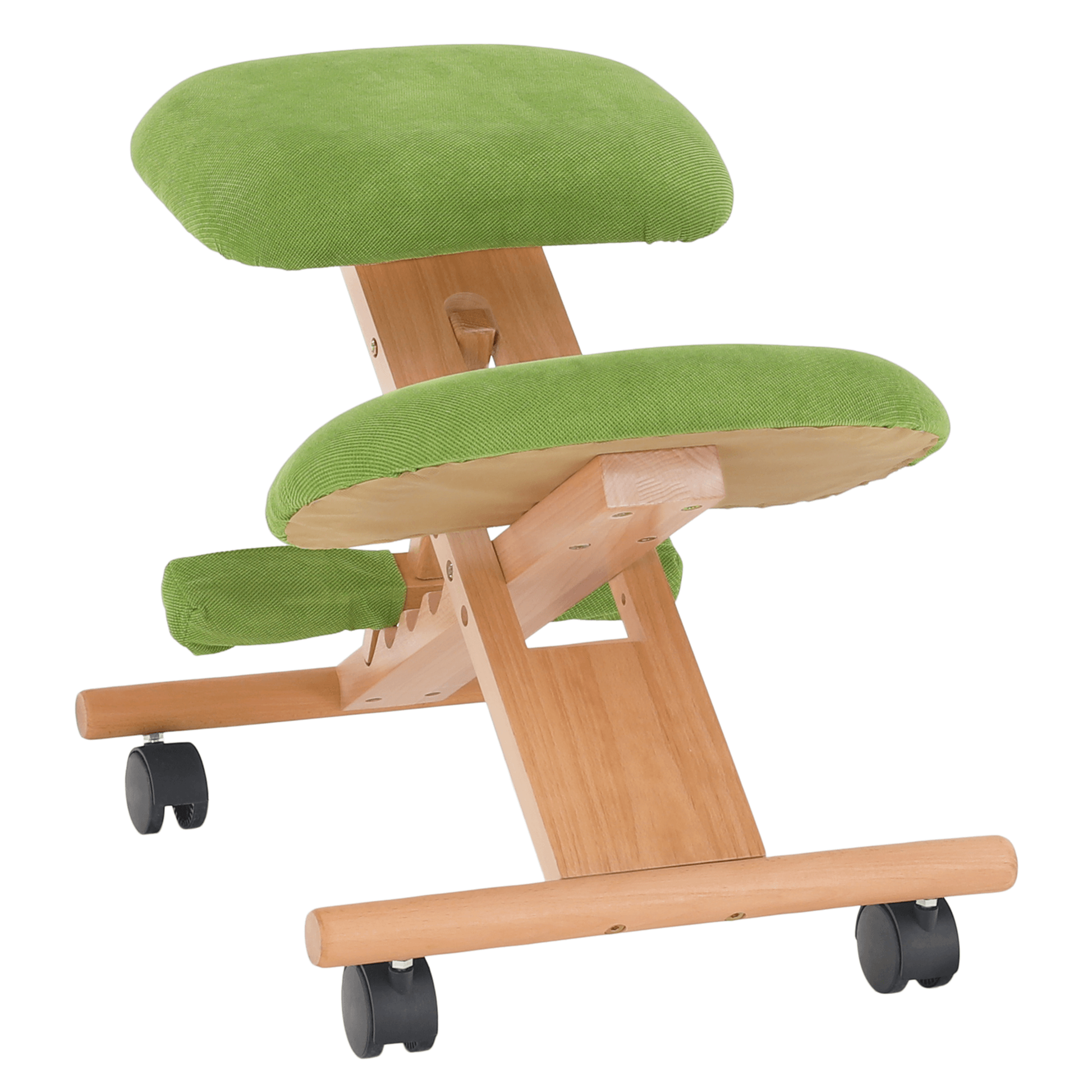 Scaun genunchi ergonomic, verde/ fag, GROCO