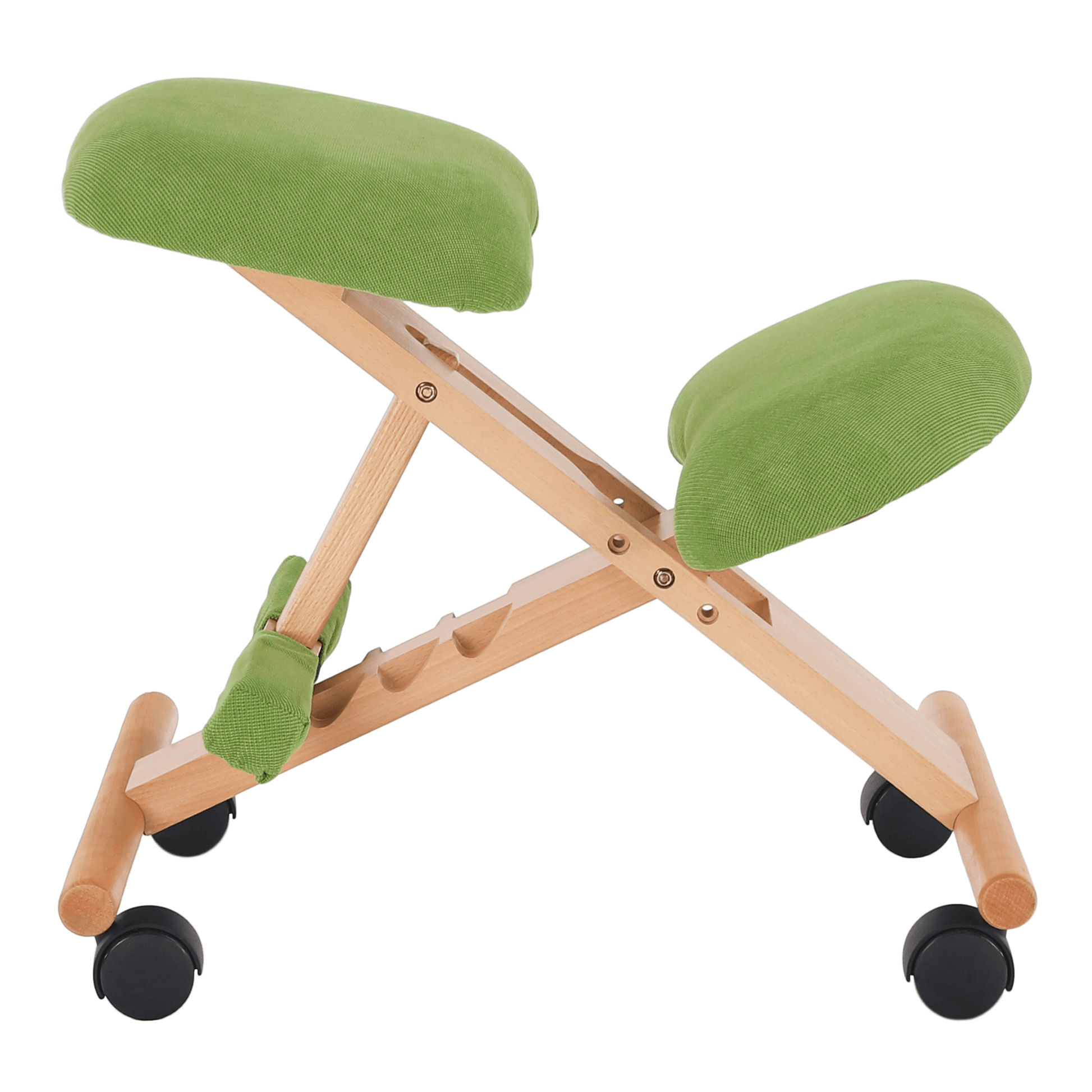 Scaun genunchi ergonomic, verde/ fag, GROCO