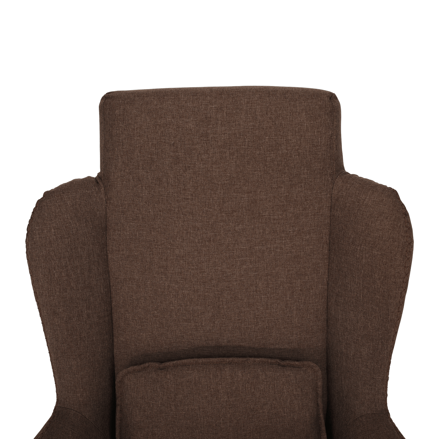 Fotoliu balansoar, material textil maro deschis/lemn, HARPER