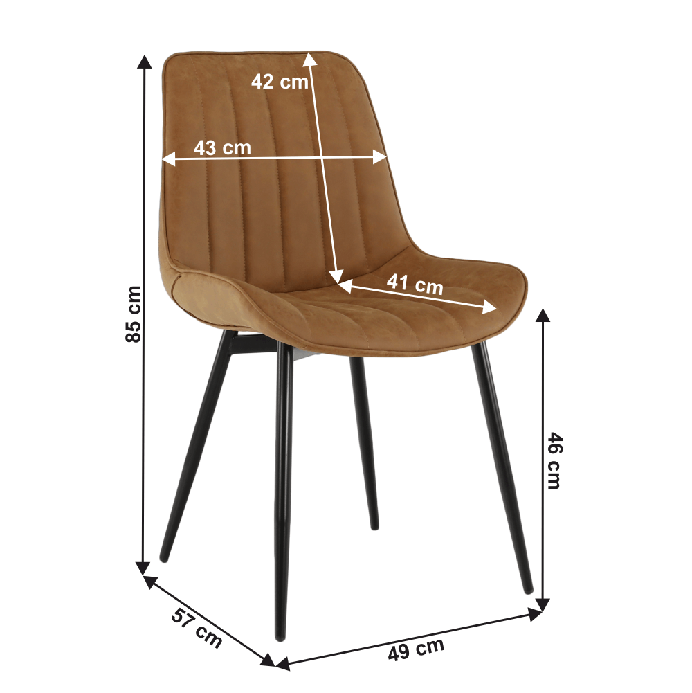 Scaun, maro camel/negru, HAZAL