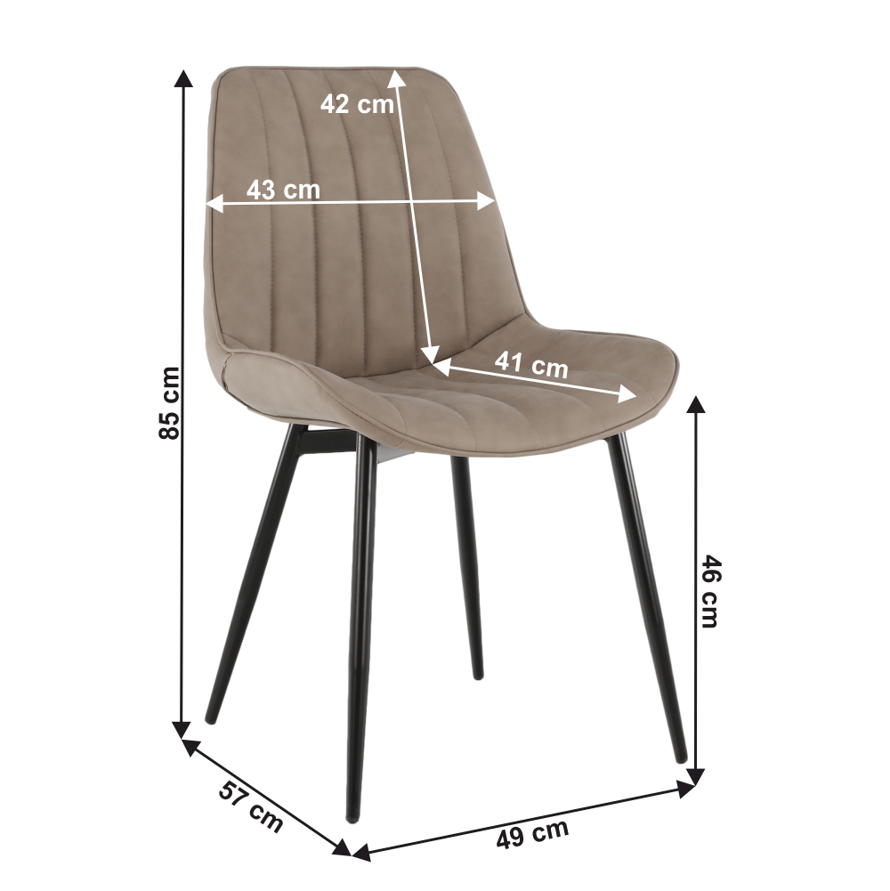 Scaun, gri maroniu taupe/negru, HAZAL