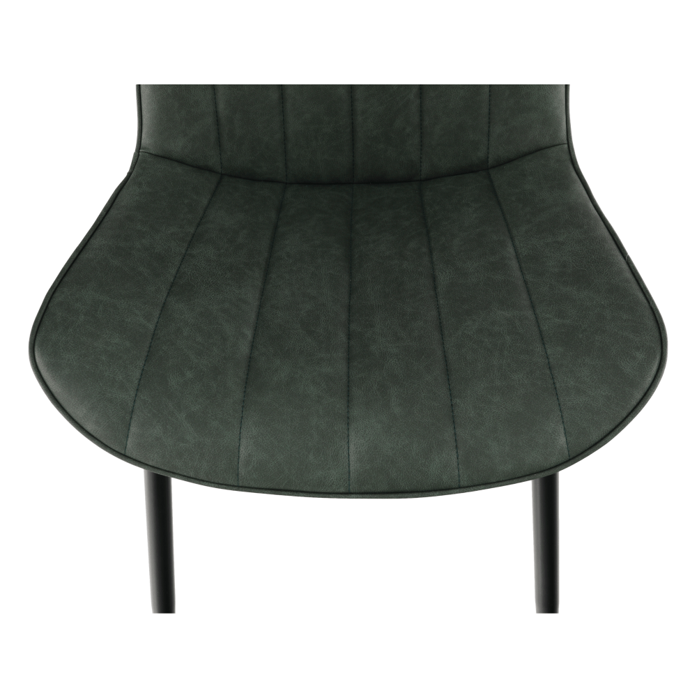 Scaun, verde/negru, HAZAL