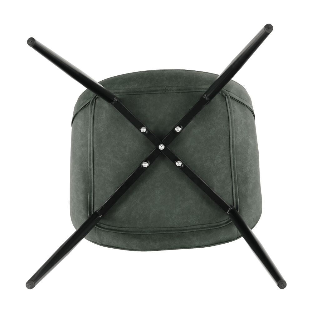 Scaun, verde/negru, HAZAL