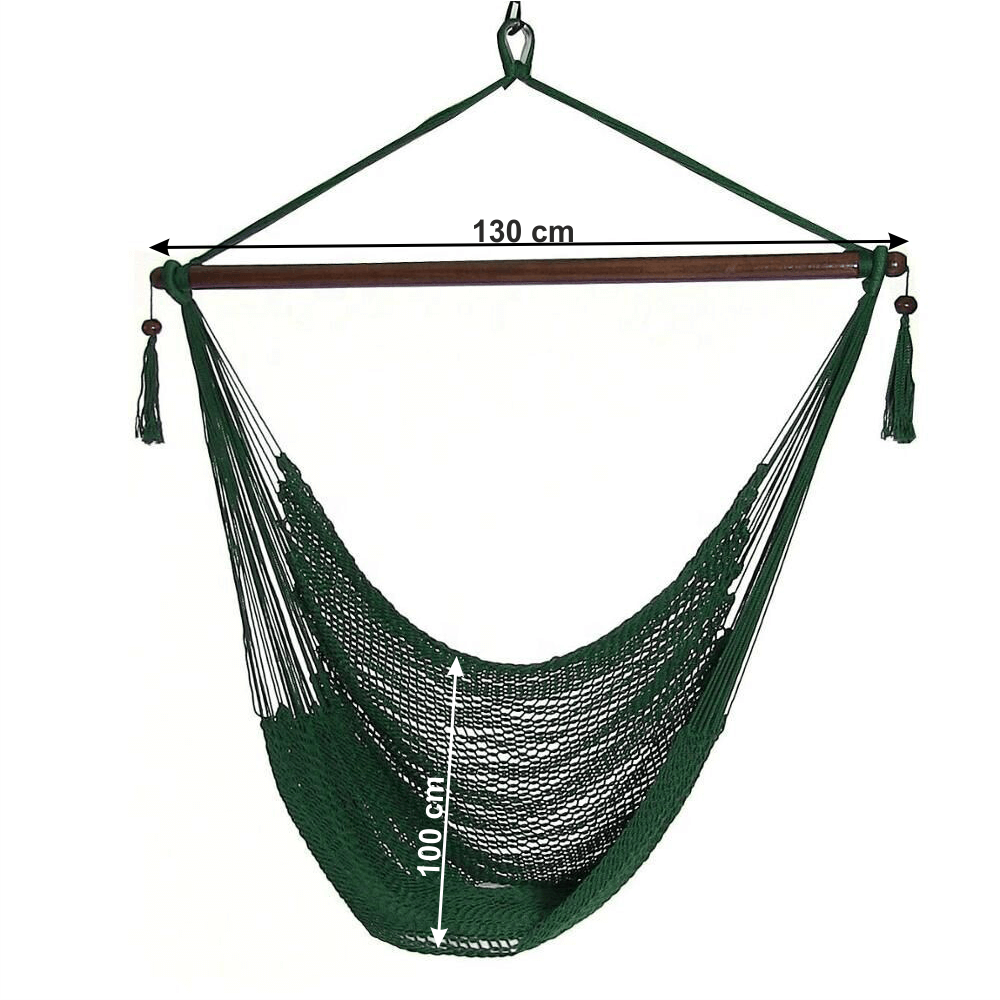 Scaun balansoar suspendabil, verde închis / maro, BASKO