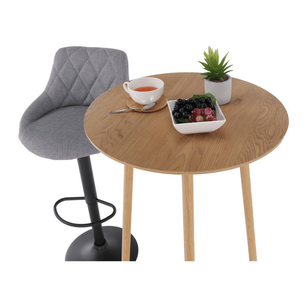Masă de bar, stejar, diametru 60 cm, IMAM