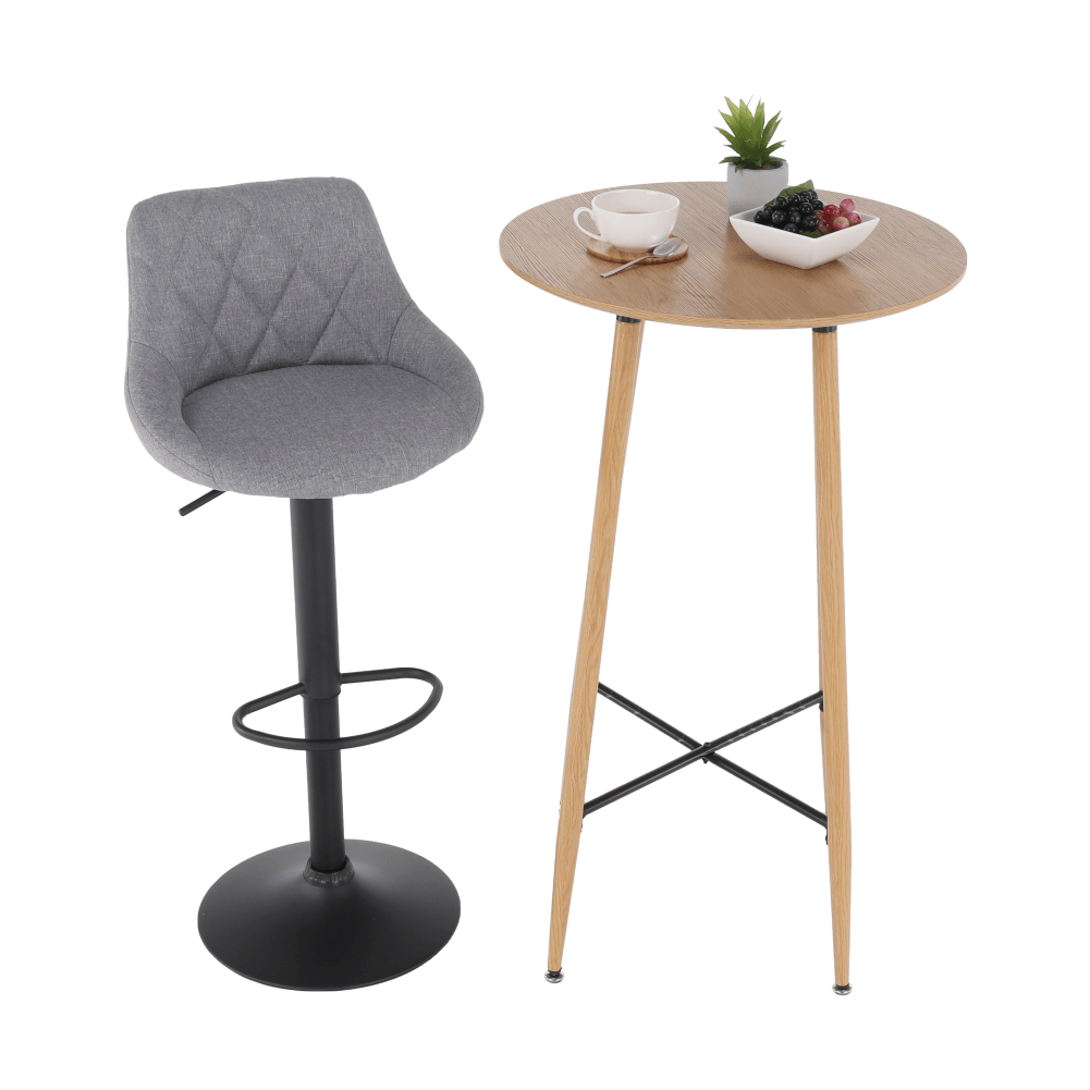 Masă de bar, stejar, diametru 60 cm, IMAM