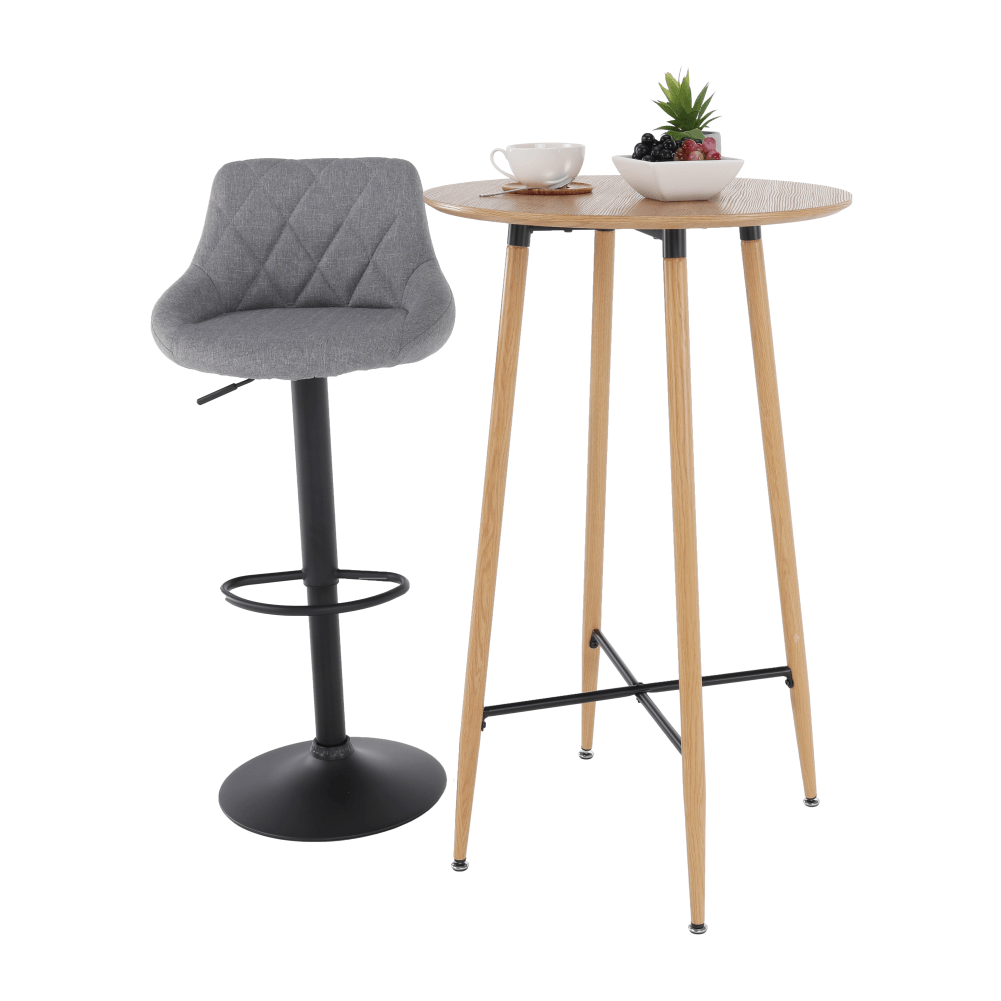 Masă de bar, stejar, diametru 60 cm, IMAM