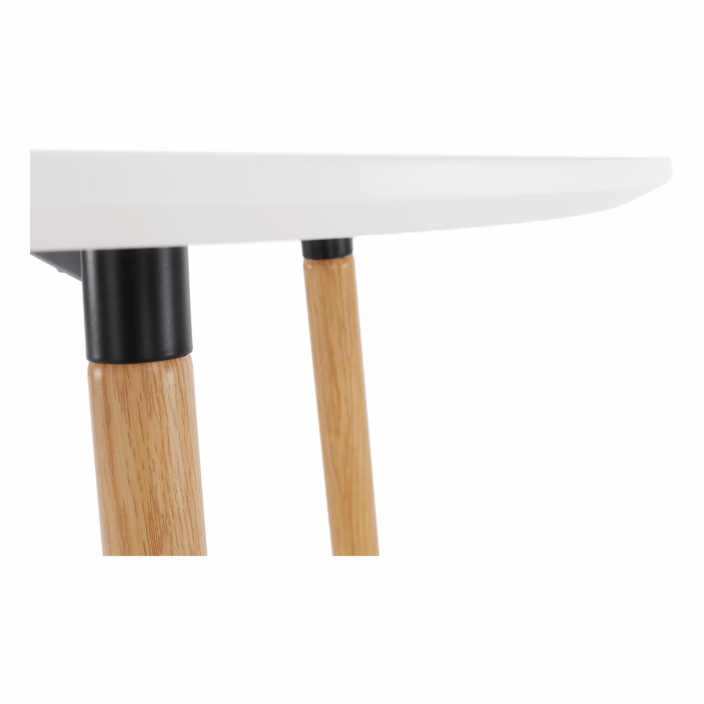 Masă de bar, alb/stejar, diametru 60 cm, IMAM
