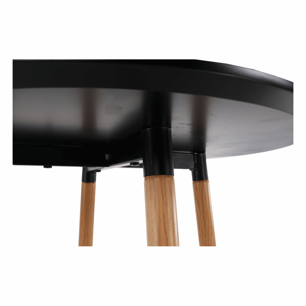 Masă de bar, negru/stejar, diametru 60 cm, IMAM
