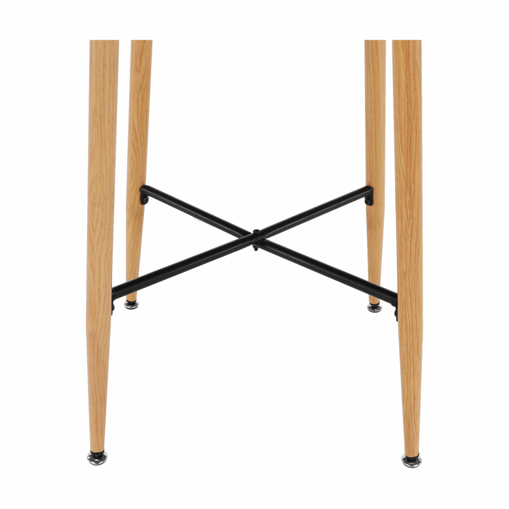 Masă de bar, negru/stejar, diametru 60 cm, IMAM