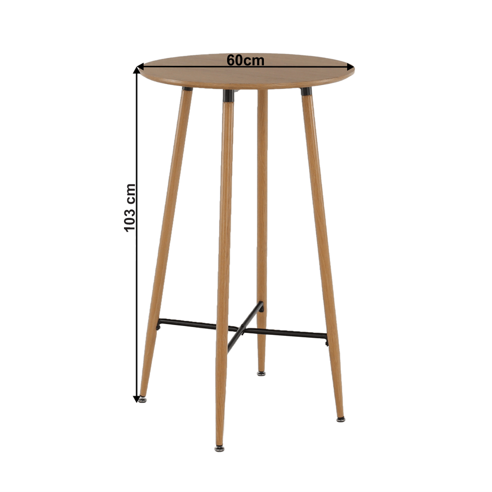 Masă de bar, stejar, diametru 60 cm, IMAM