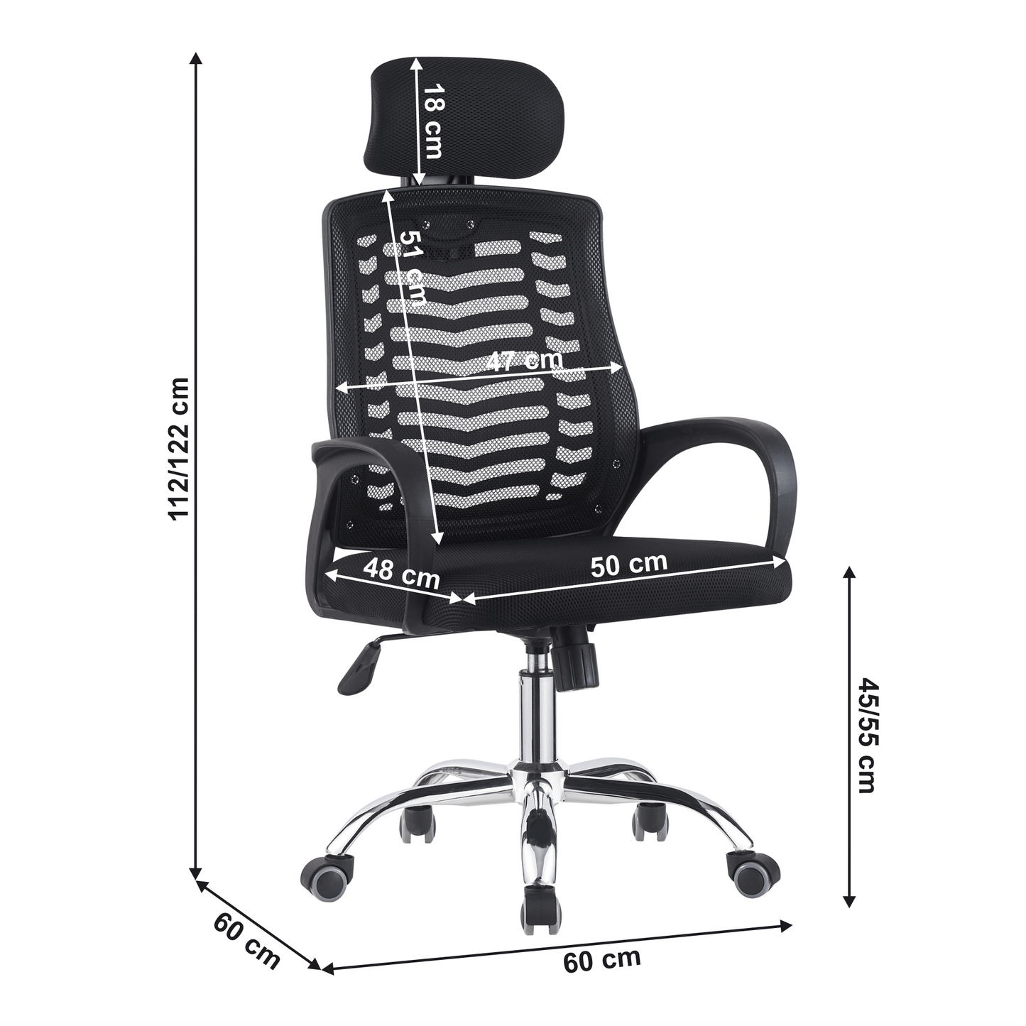 Scaun de birou, negru, IMELA NEW TYP 1