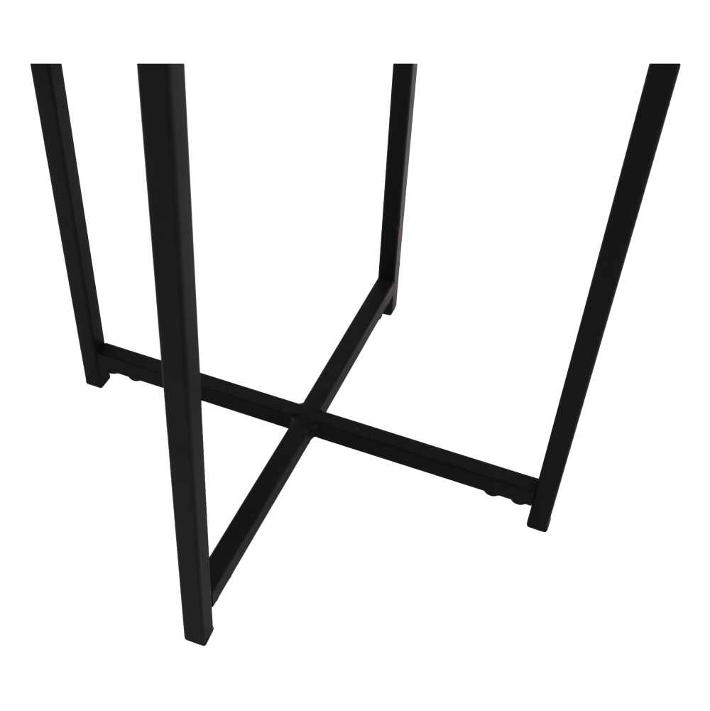 Măsuţă laterală, stejar / metal negru, IMSAR