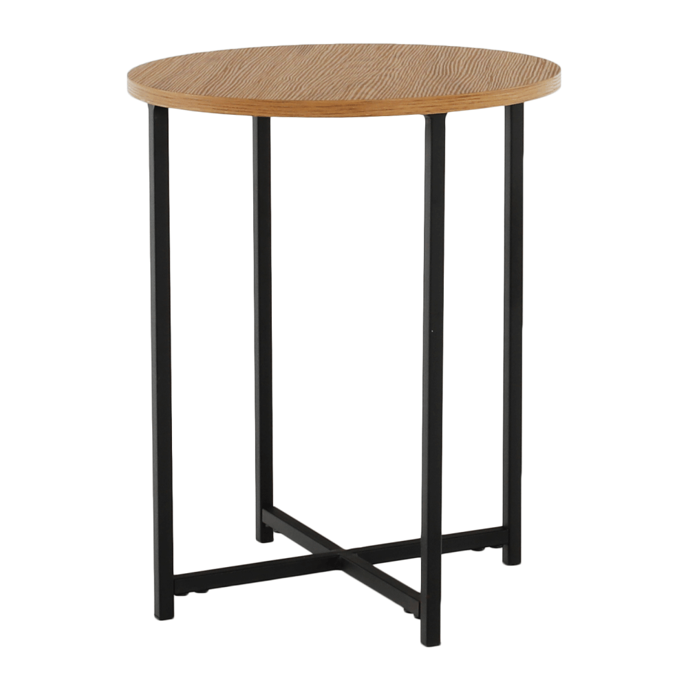 Măsuţă laterală, stejar / metal negru, IMSAR
