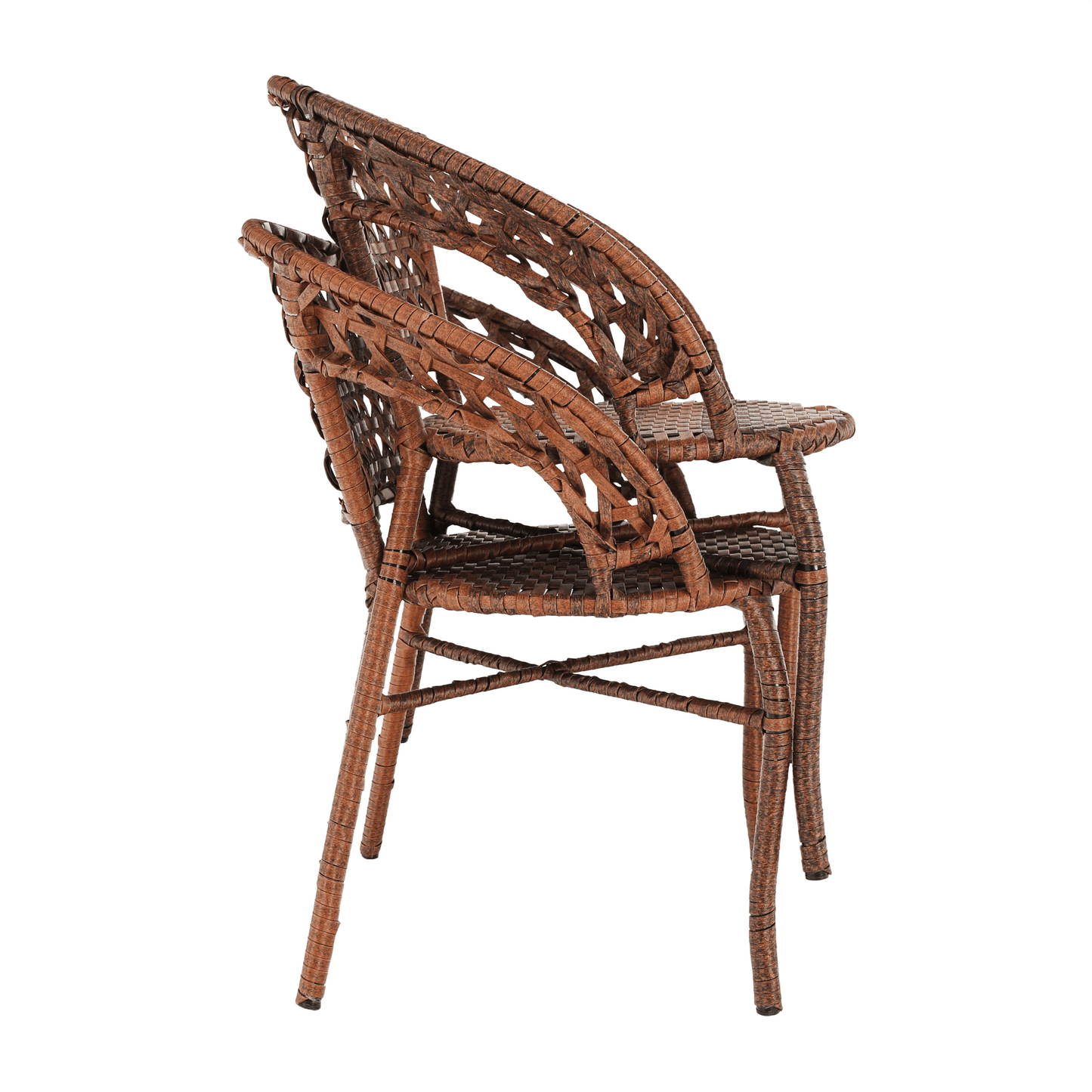 Set de grădină din rattan  1 + 2, maro, JARUB