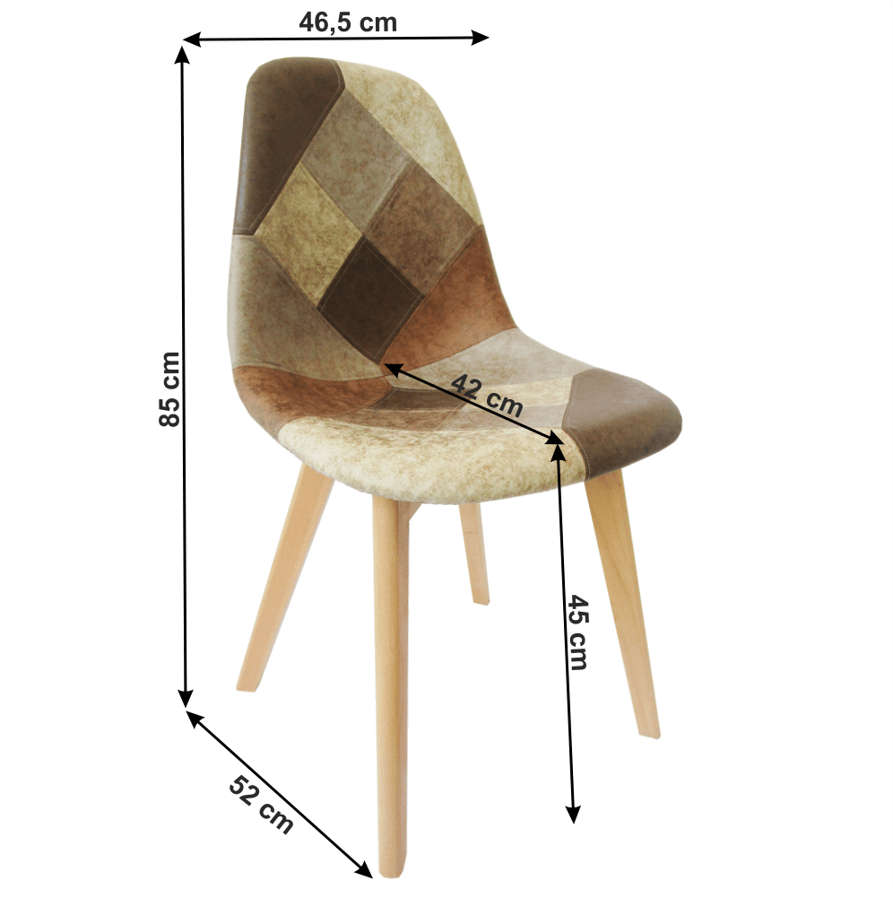 Scaun dining, patchwork/fag, SALEVA