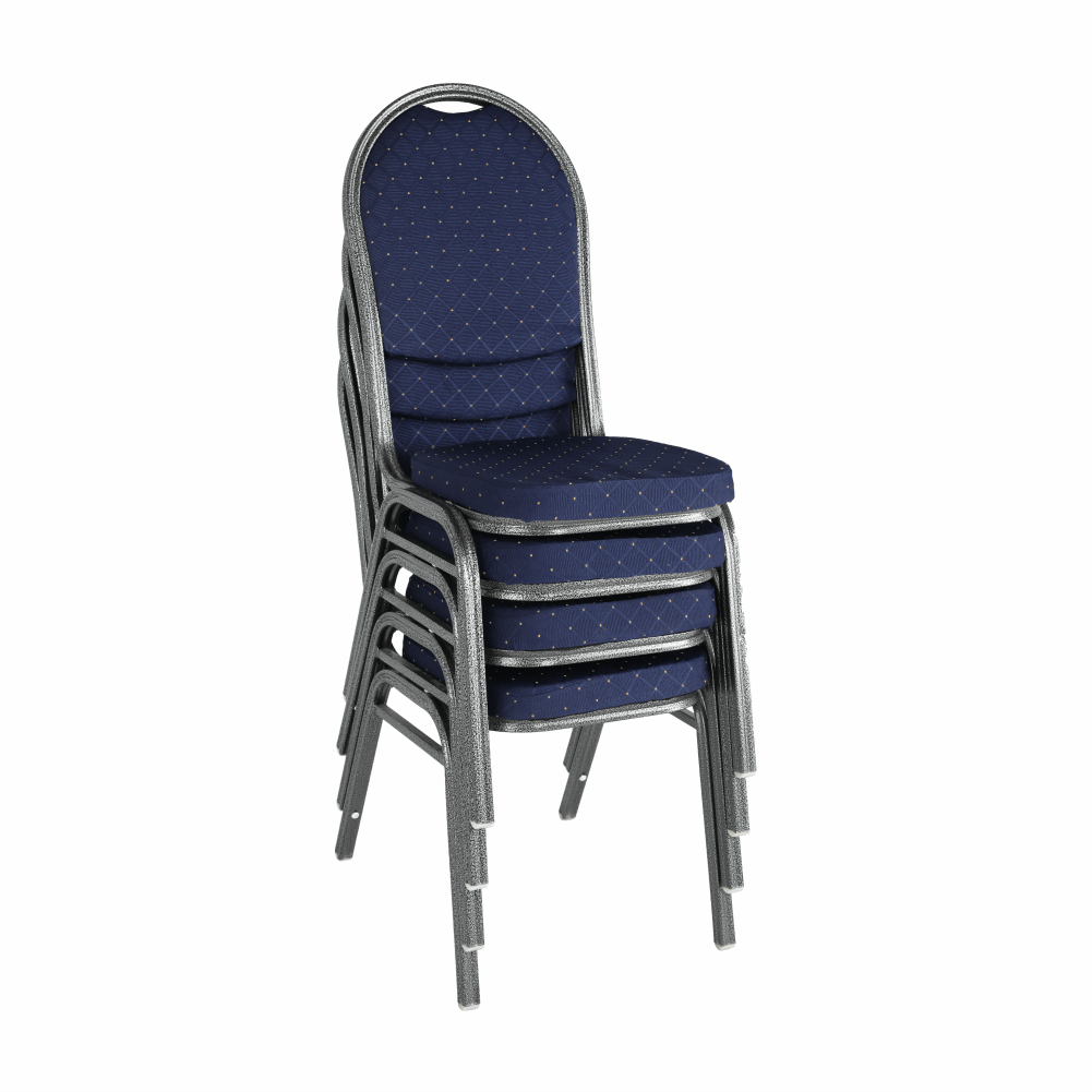 Scaun, rabatabil, textil albastru închis/gri cadru, JEFF 2 NEW