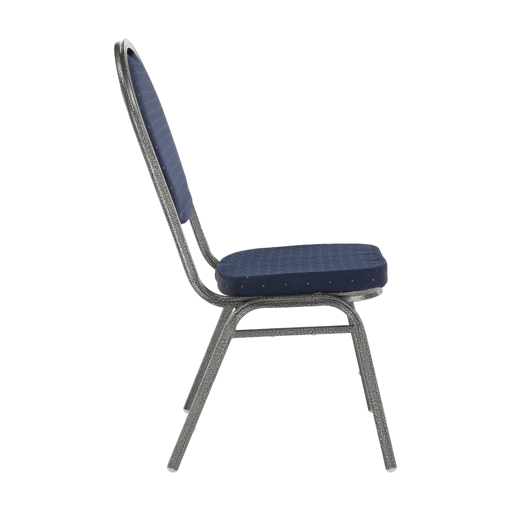 Scaun, rabatabil, textil albastru închis/gri cadru, JEFF 2 NEW