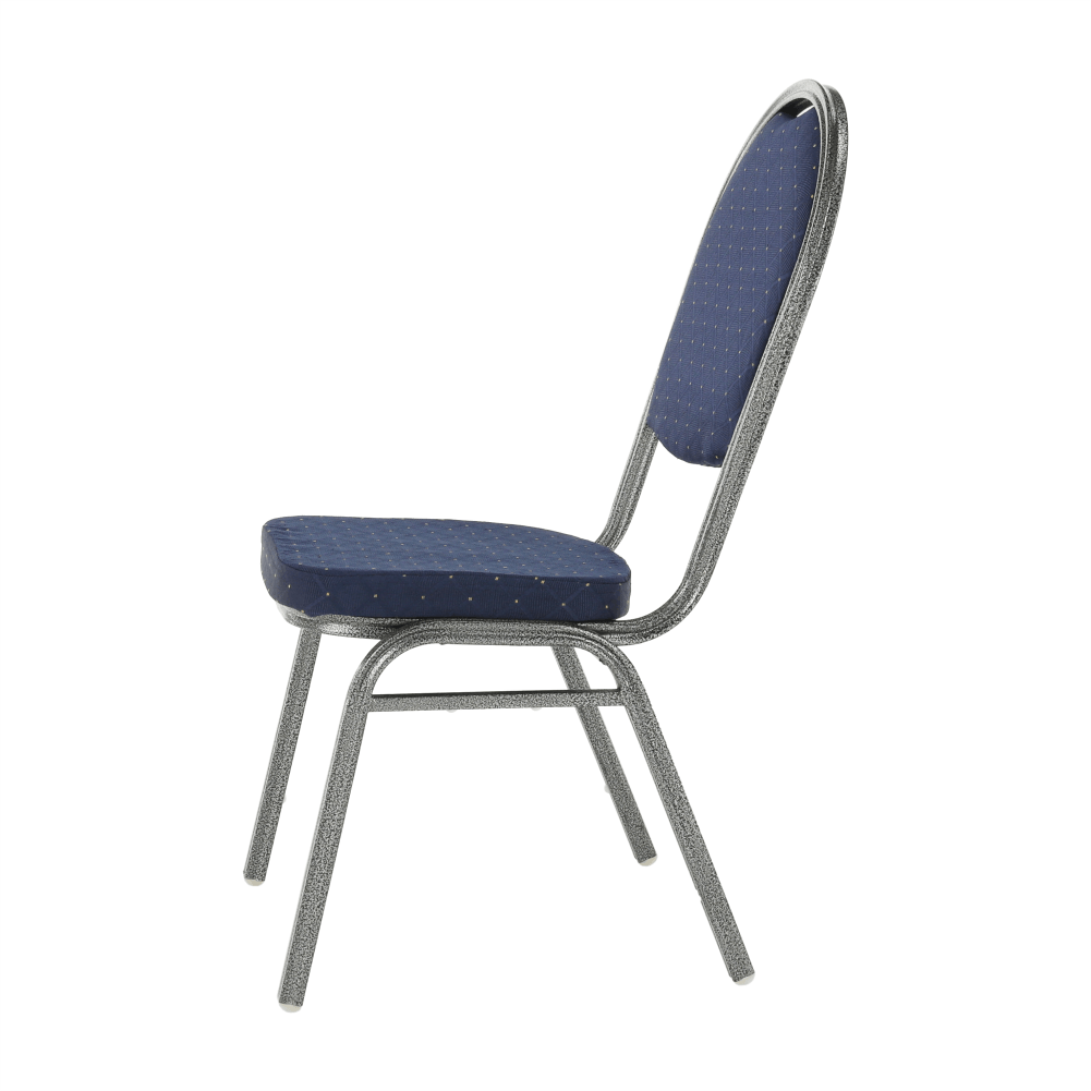 Scaun, rabatabil, textil albastru închis/gri cadru, JEFF 2 NEW