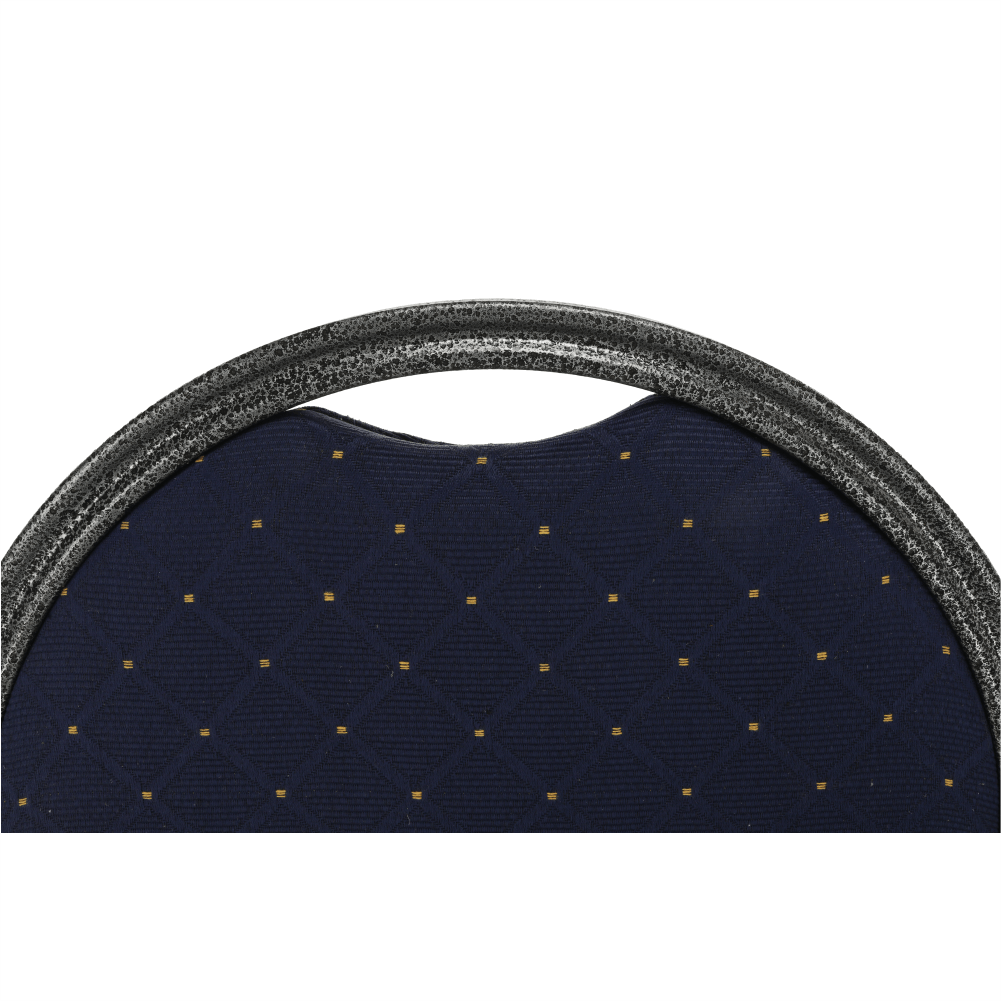 Scaun, rabatabil, textil albastru închis/gri cadru, JEFF 2 NEW
