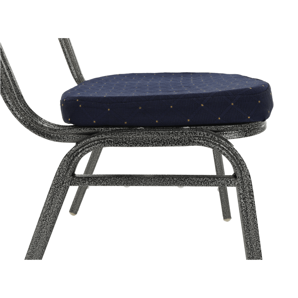 Scaun, rabatabil, textil albastru închis/gri cadru, JEFF 2 NEW