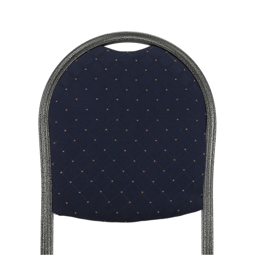 Scaun, rabatabil, textil albastru închis/gri cadru, JEFF 2 NEW