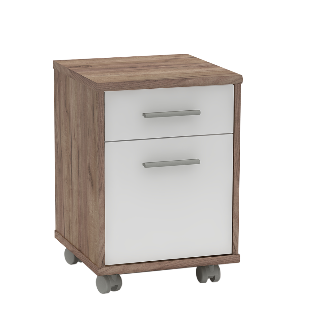 Set de birou, kraft dunkel/alb, JOHAN 2 NEW