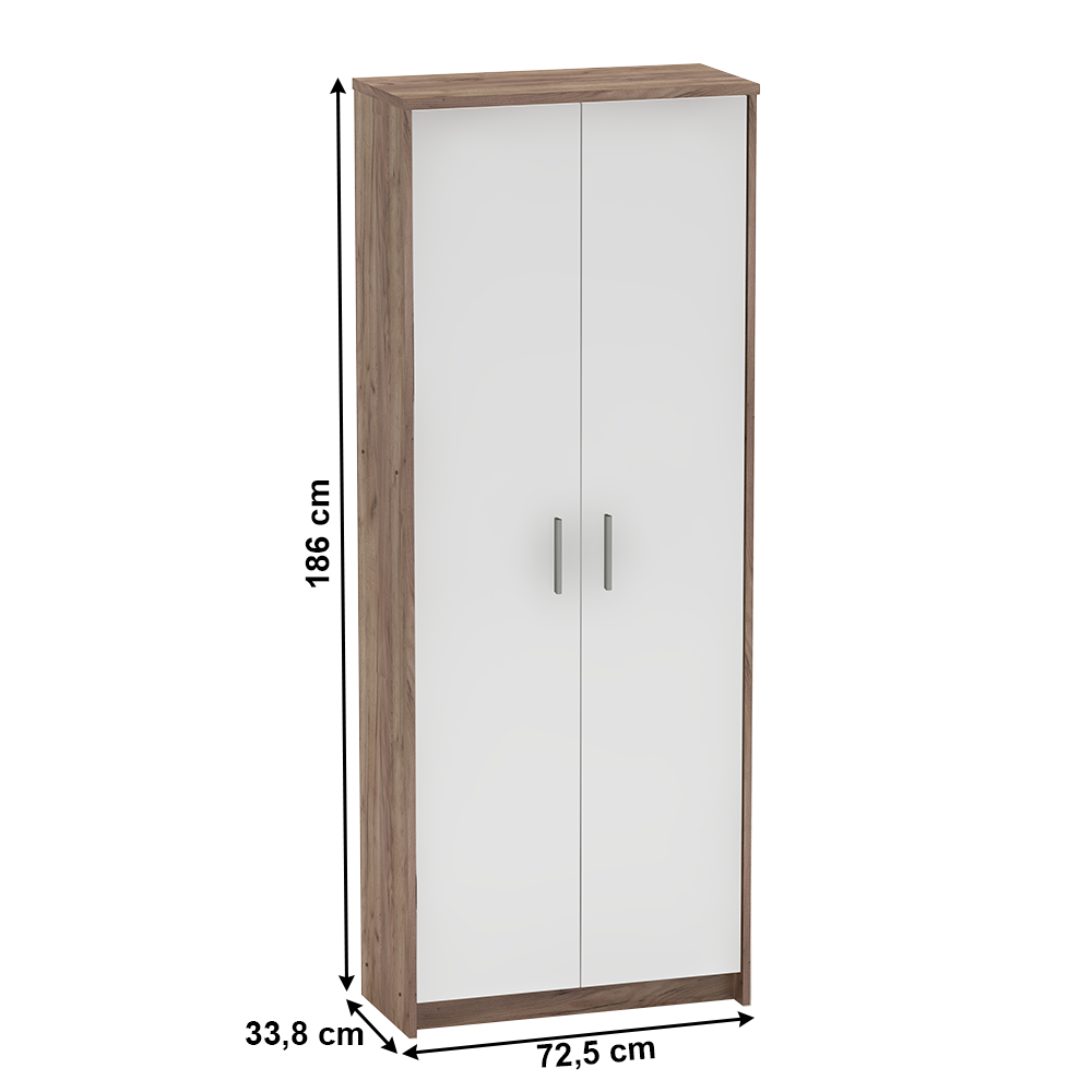 Set de birou, kraft dunkel/alb, JOHAN 2 NEW