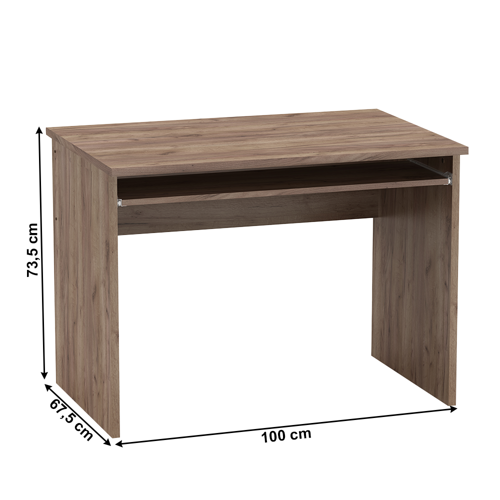 Set de birou, kraft dunkel/alb, JOHAN 2 NEW