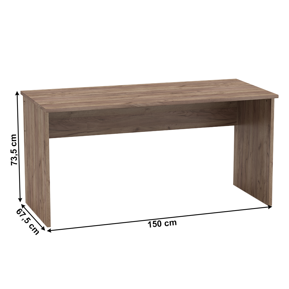 Set de birou, kraft dunkel/alb, JOHAN 2 NEW