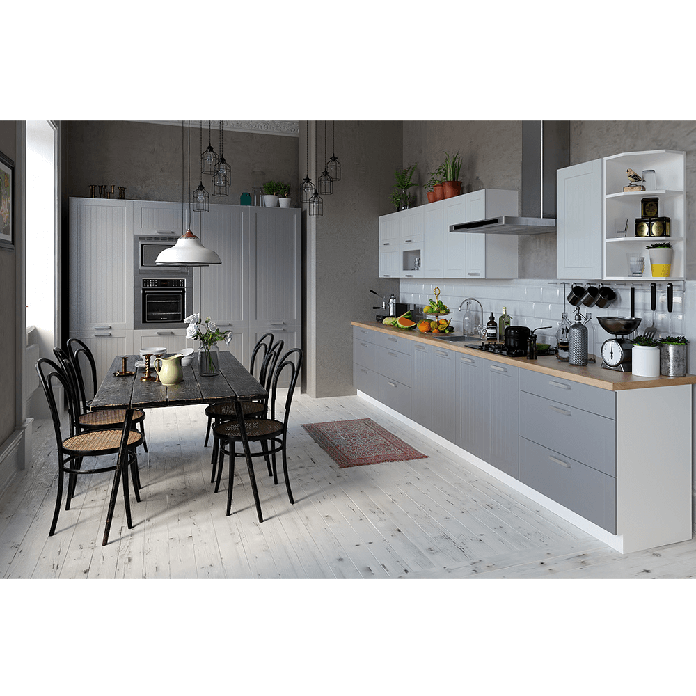 Dulap superior, gri deschis/alb, JULIA TYP 7