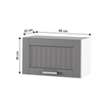 Dulap superior, gri închis/alb, JULIA TYP 9