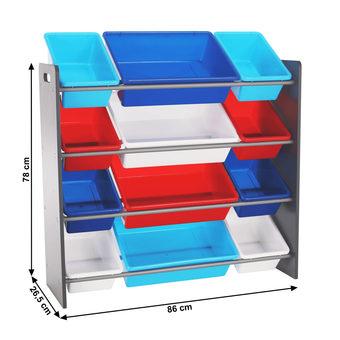 Organizator de jucării, multicolor / gri, KIDO TYPE 1