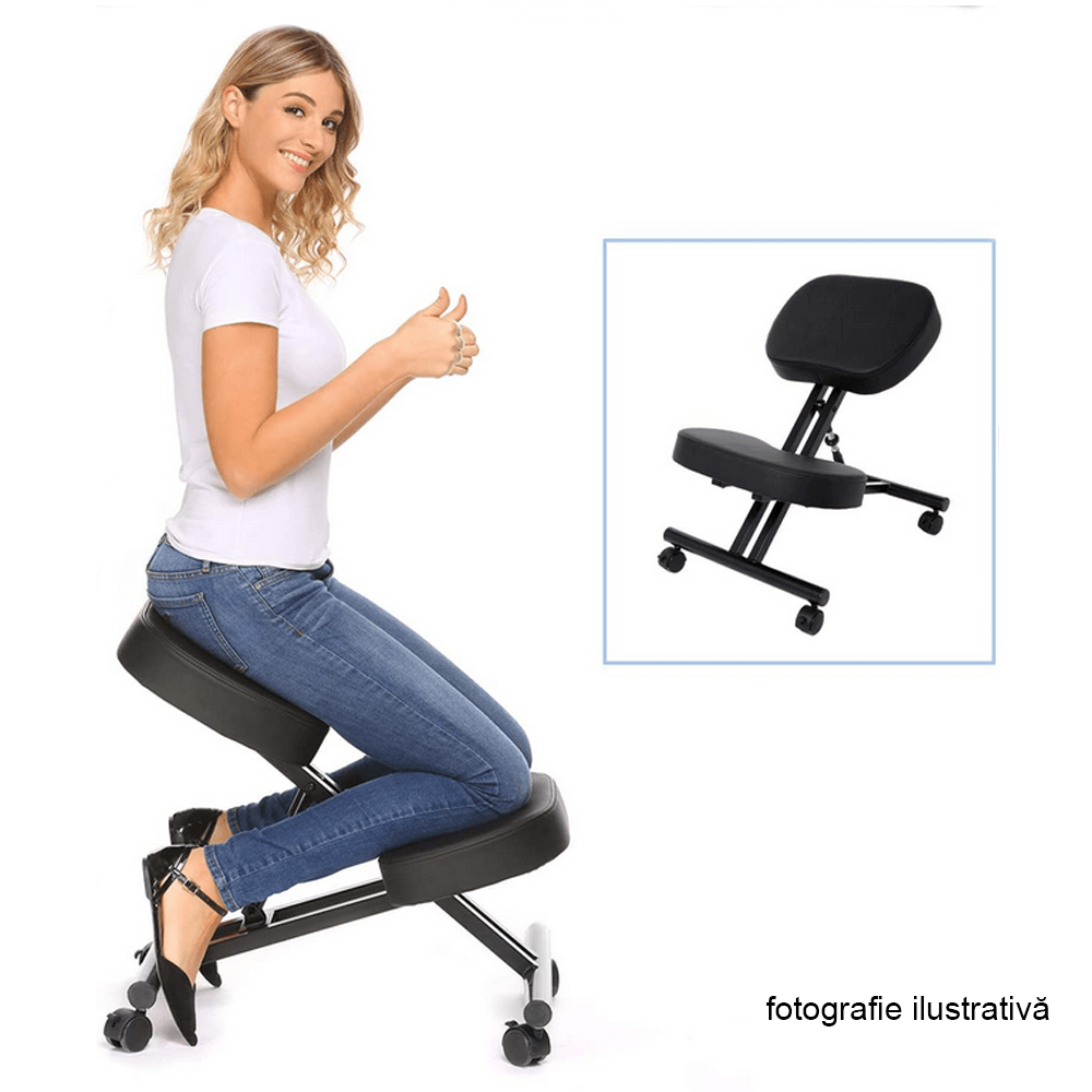 Scaun de îngenunchiere ergonomic, gri-maro Taupe / negru, RUFUS