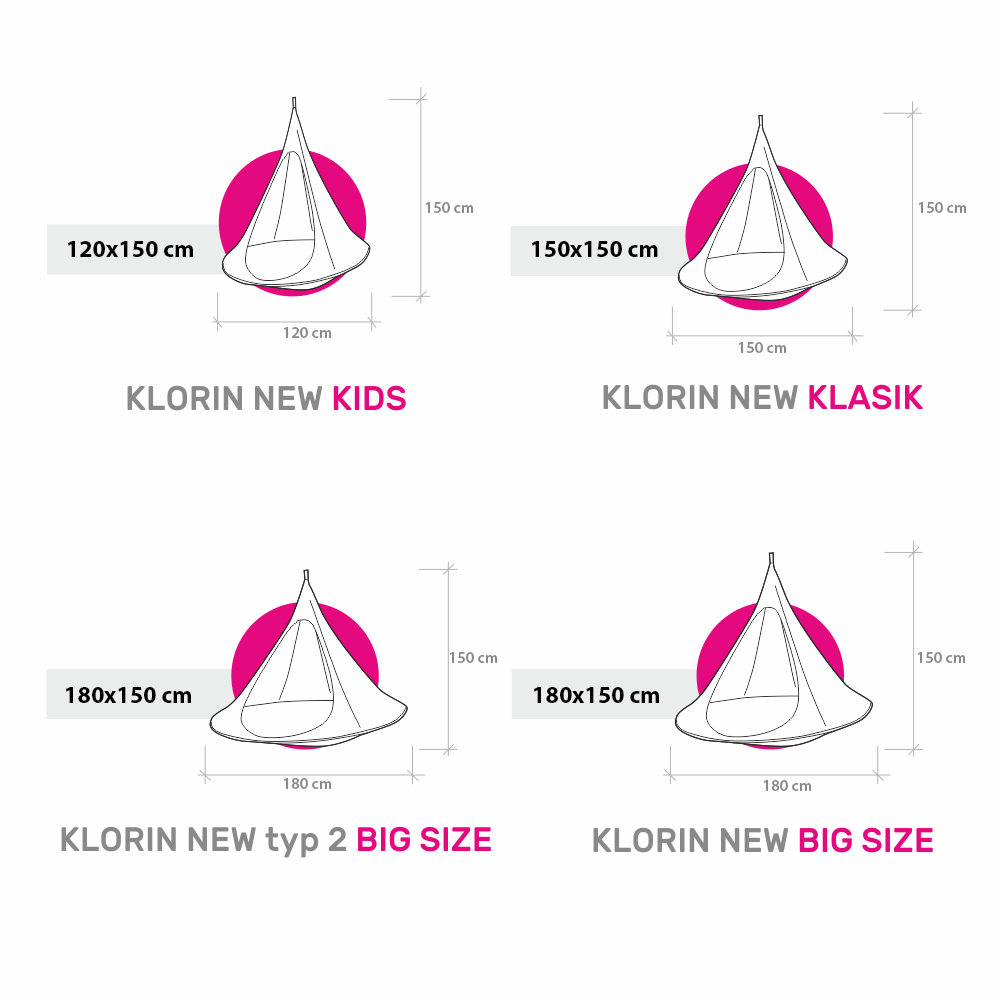 Scaun suspendabil balansoar, gri maro TAUPE, KLORIN NEW TYP 2 BIG SIZE
