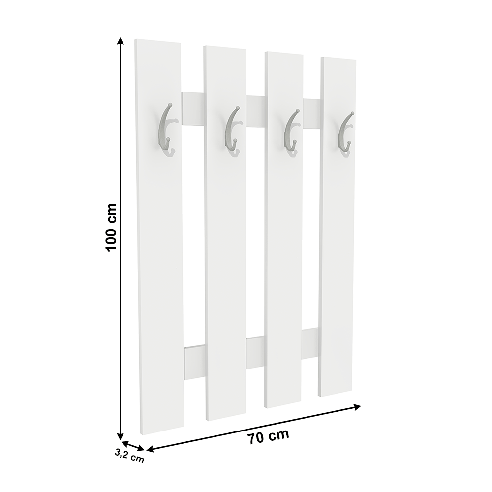 Cuier perete, alb, KORADO NEW KV11