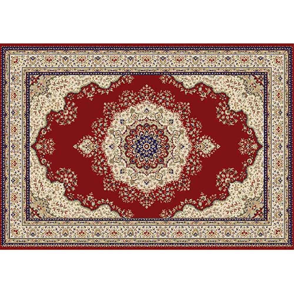Covor, roşul vinului/mix culori/model, 100x150, KENDRA TYP 4